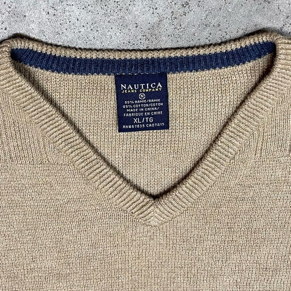 Vintage Nautica Jeans Striped Knit Heavyweight Sweater - Picture 5 of 8